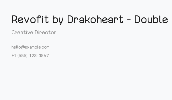 Revofit by Drakoheart - Double Business Card