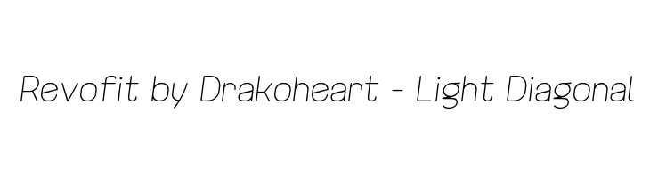 Revofit by Drakoheart - Light Diagonal Font