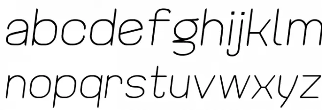 Revofit by Drakoheart - Light Diagonal Schriftart Kleinbuchstaben