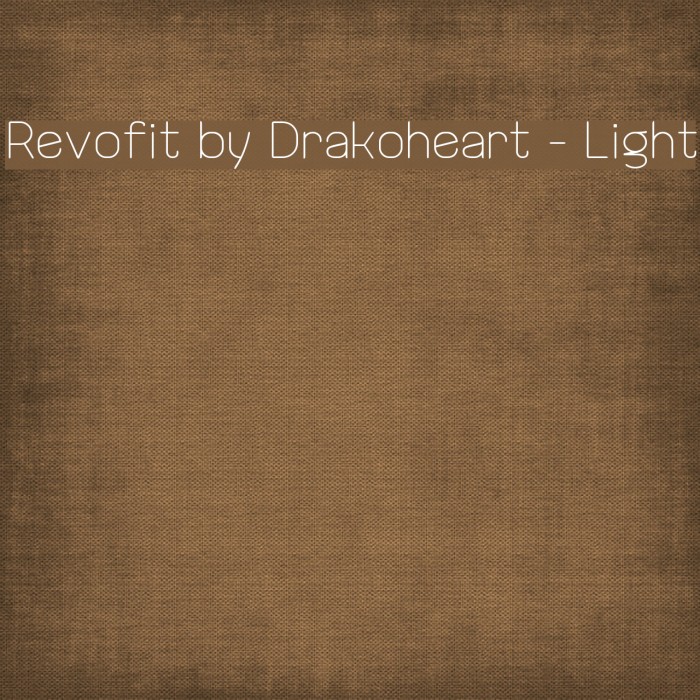 Revofit by Drakoheart - Light Font examples