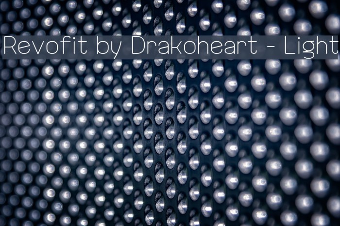 Revofit by Drakoheart - Light Font examples