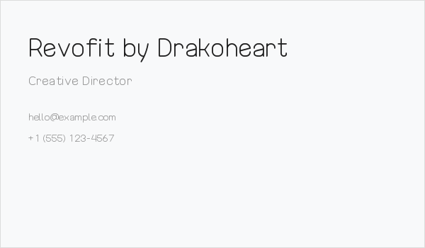 Revofit by Drakoheart Business Card