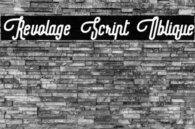 Revolage Script Oblique Font examples