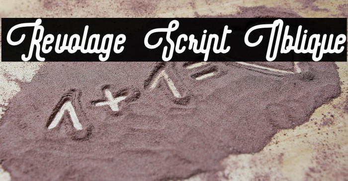 Revolage Script Oblique Example 3