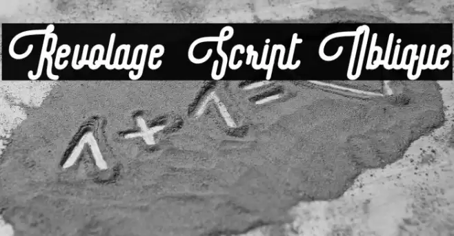 Revolage Script Oblique Font examples