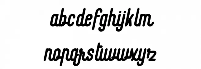 Revolage Script Oblique Font LOWERCASE