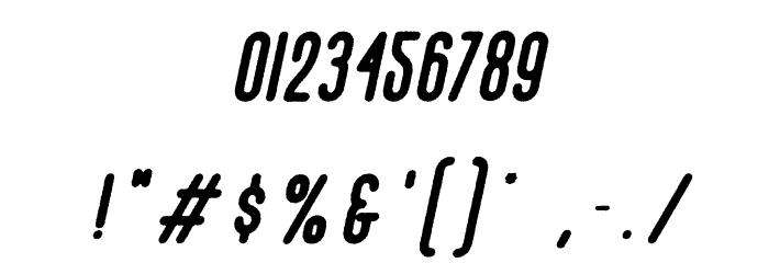 Revolage Script Rough Oblique Font OTHER CHARS