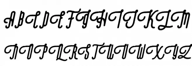 Revolage Script Rough Oblique फ़ॉन्ट अपरकेस