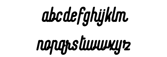 Revolage Script Rough Oblique Font LOWERCASE