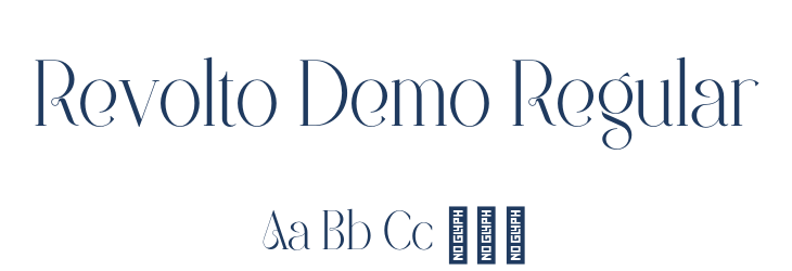 Revolto Demo Regular Font Preview