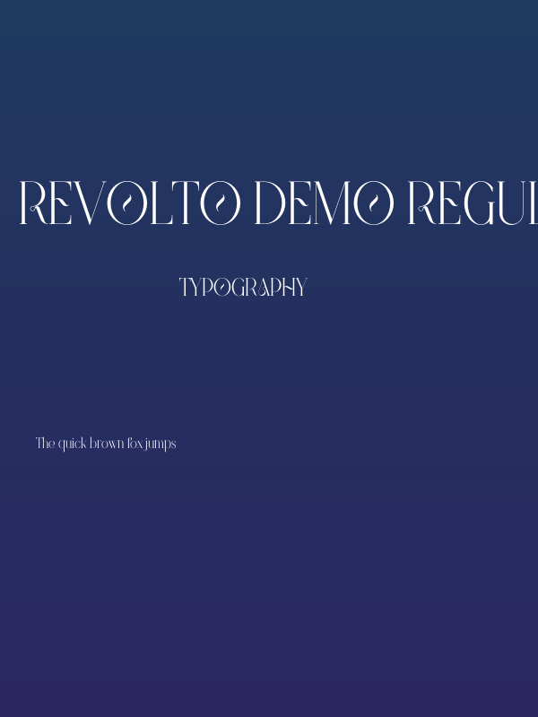 Revolto Demo Regular Poster
