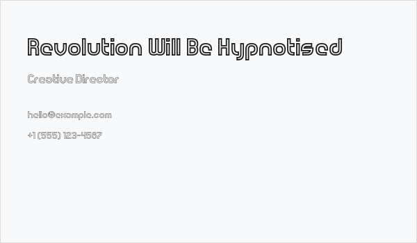 Revolution Will Be Hypnotised Business Card