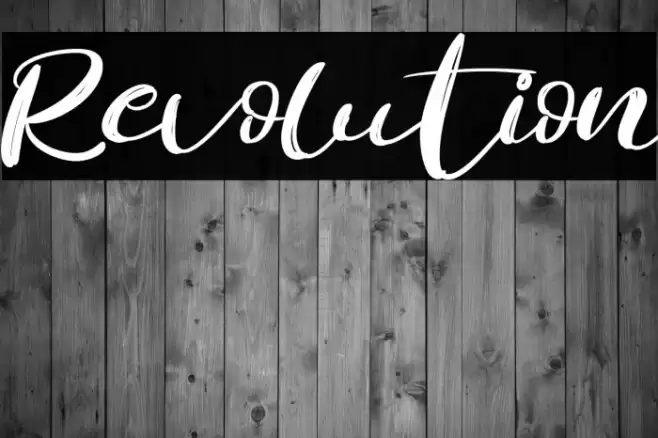 Revolution Font examples