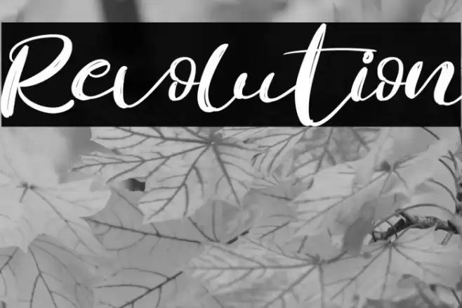 Revolution Font examples