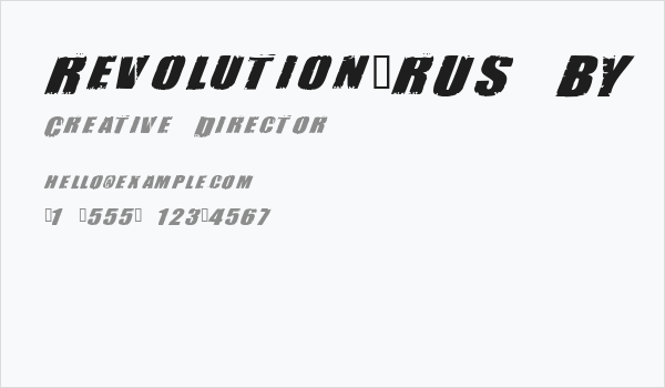 Revolution(RUS BY LYAJKA) Business Card
