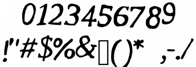 Revolution_Script Font OTHER CHARS