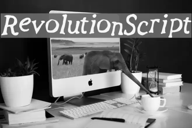 Revolution_Script Font examples