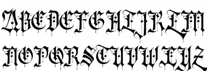 RevolverBlackletter-Regular Schriftart Groß