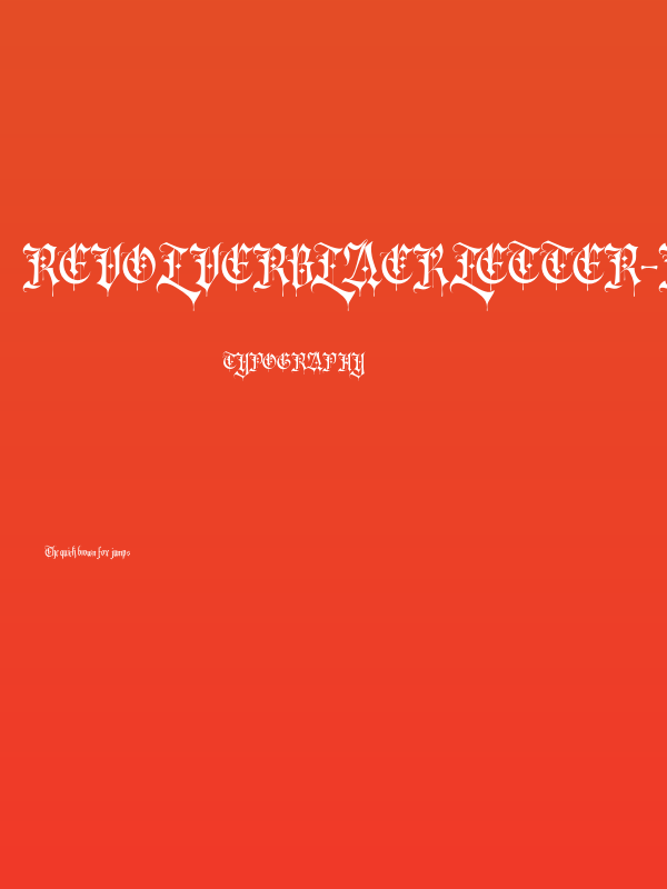RevolverBlackletter-Regular Poster