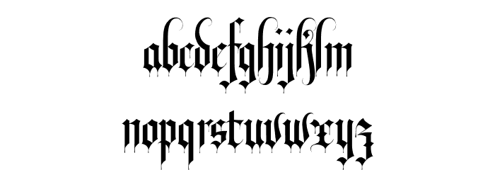 RevolverBlackletter-Regular Font LOWERCASE