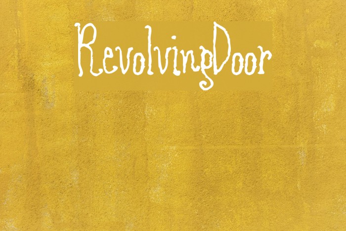 RevolvingDoor Font examples