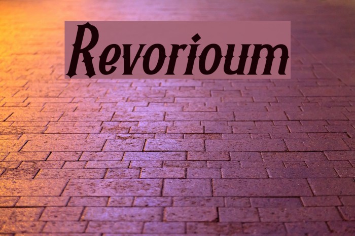Revorioum Font examples
