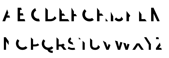 Revoxa Cut 1 Font LOWERCASE