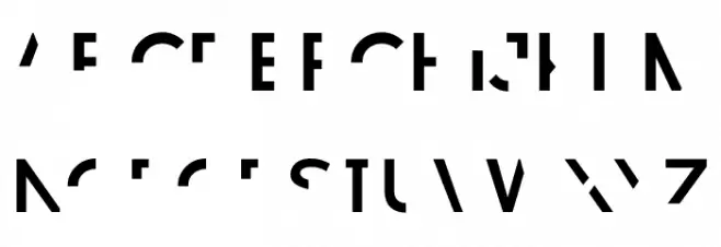 Revoxa Cut 2 Schriftart Groß
