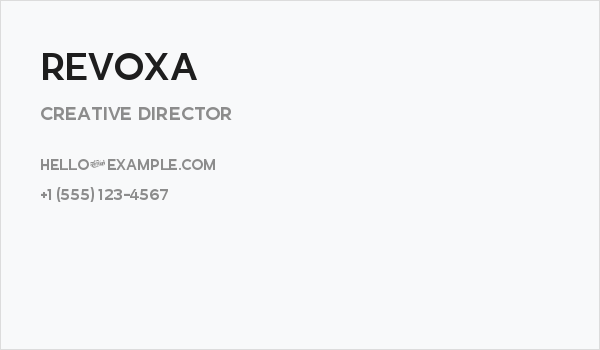 Revoxa Business Card