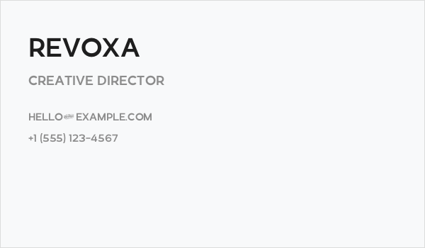 Revoxa Business Card