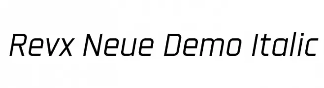 Revx Neue Demo Italic  Fuentes Gratis Descargar