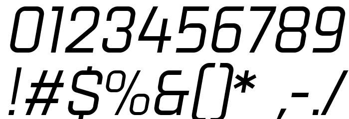 Revx Neue Demo Italic Font OTHER CHARS