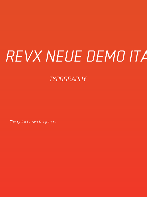 Revx Neue Demo Italic Poster