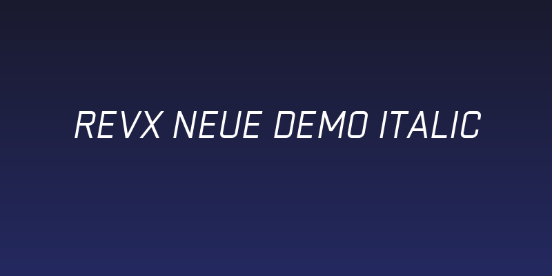 Revx Neue Demo Italic Social Header