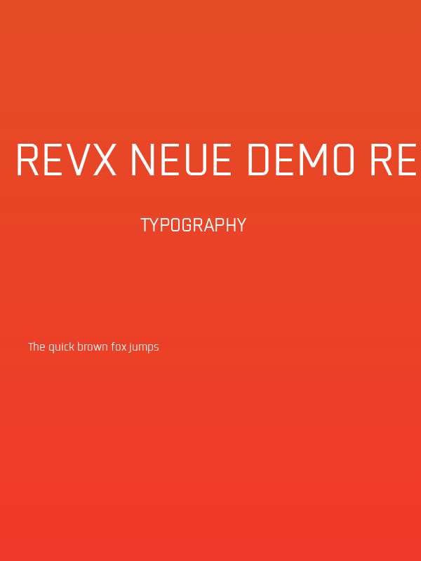 Revx Neue Demo Regular Poster