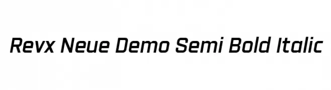 Revx Neue Demo Semi Bold Italic  नि: शुल्क फ़ॉन्ट्स डाउनलोड
