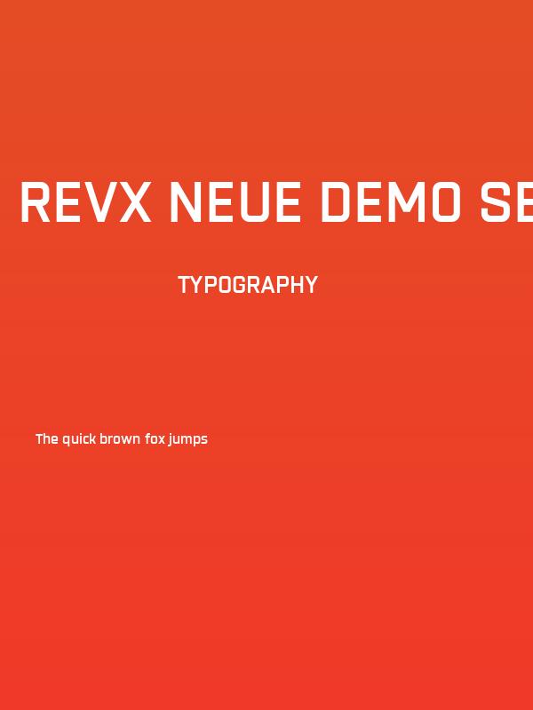 Revx Neue Demo Semi Bold Poster