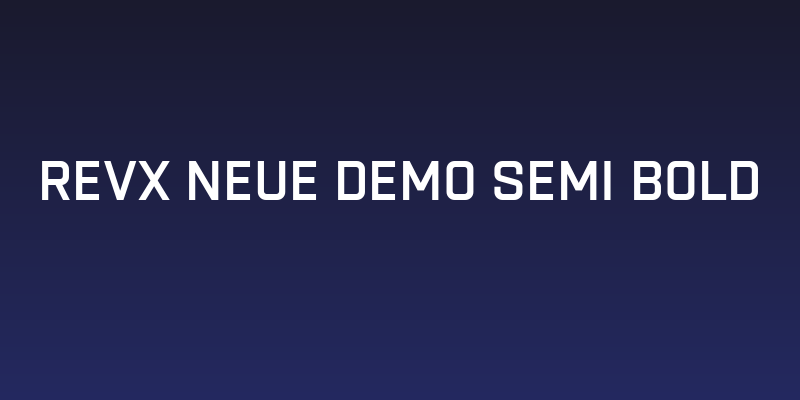 Revx Neue Demo Semi Bold Social Header