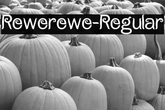 Rewerewe-Regular Font examples