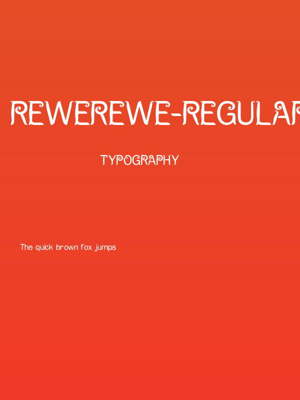 Rewerewe-Regular Poster