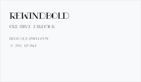 RewindBold Business Card