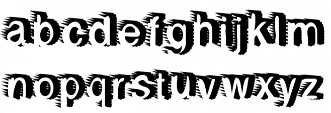 RewindForward Font LOWERCASE