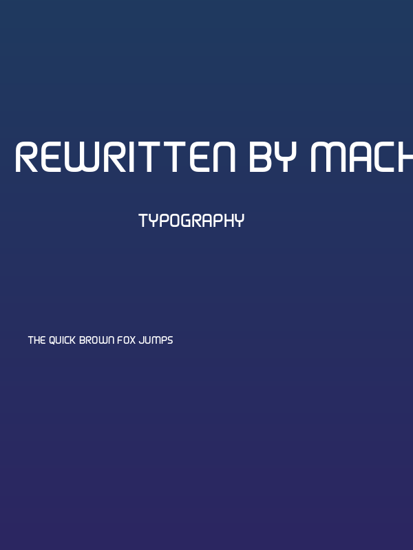 Rewritten By Machine Poster