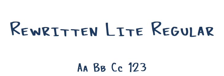 Rewritten Lite Regular Font Preview