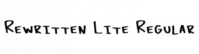 Rewritten Lite Regular फ़ॉन्ट