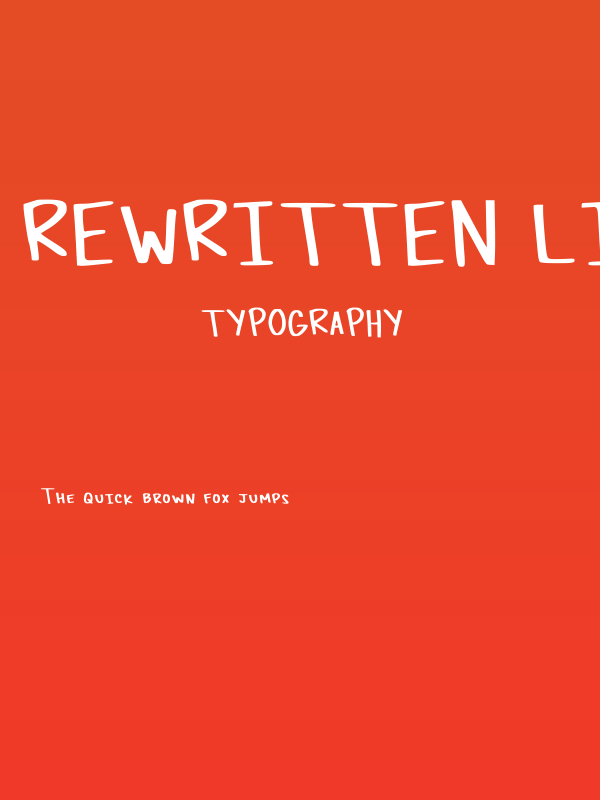 Rewritten Lite Regular Poster
