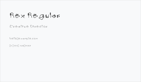 Rex Regular Business Card