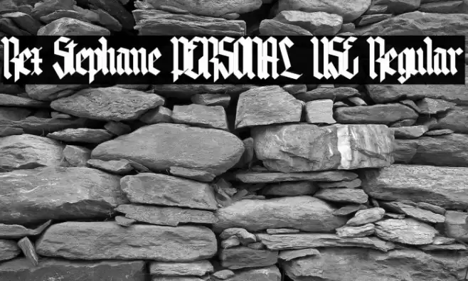 Rex Stephane PERSONAL USE Regular Font examples