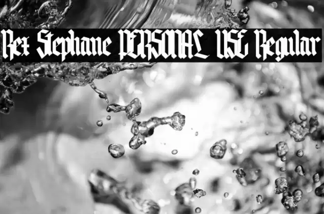 Rex Stephane PERSONAL USE Regular Font examples