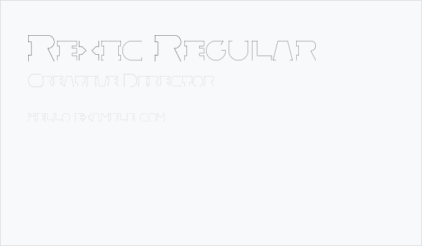 Rexic-Regular Business Card